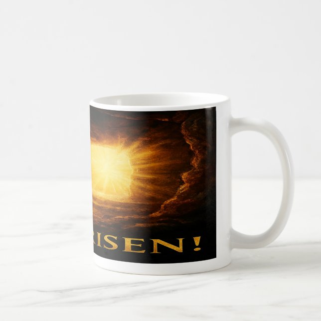 Christian Coffee Mug: He Is Risen Kaffemugg (Höger)