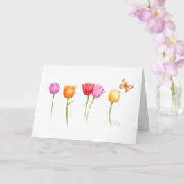 Christian Colorful Tulips Bless You Card från föde Kort