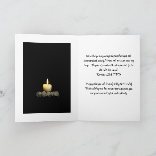 Christian Condolence Card Kort (Inuti)