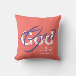 Christian Coral GOD HAR SLUAL SAY Monogram Bible Kudde