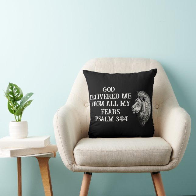 Christian Courage Biblical Inspirational Message Kudde (Stol)