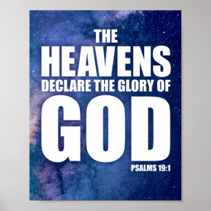 Christian Creation Galaxy Verse Heavens Deklarate  Poster