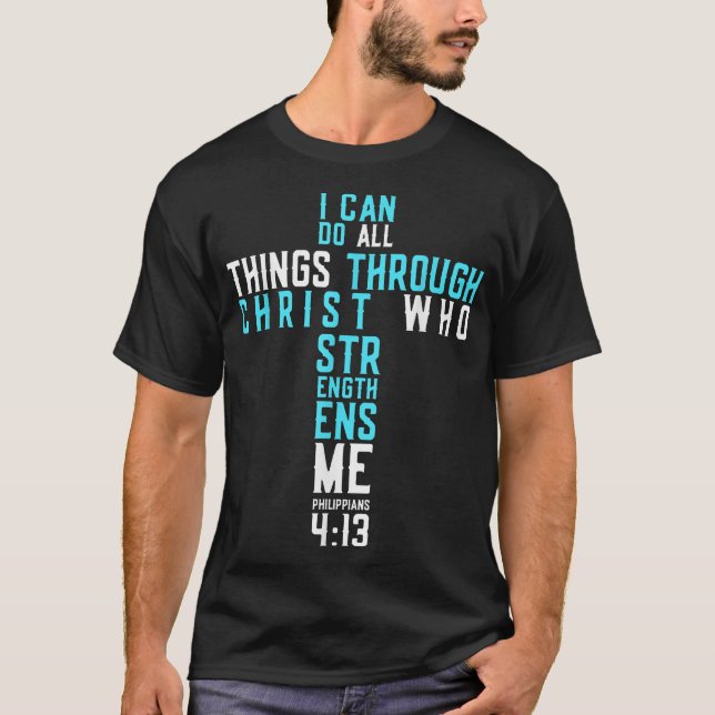 Christian Cross  T Shirt (Framsida)