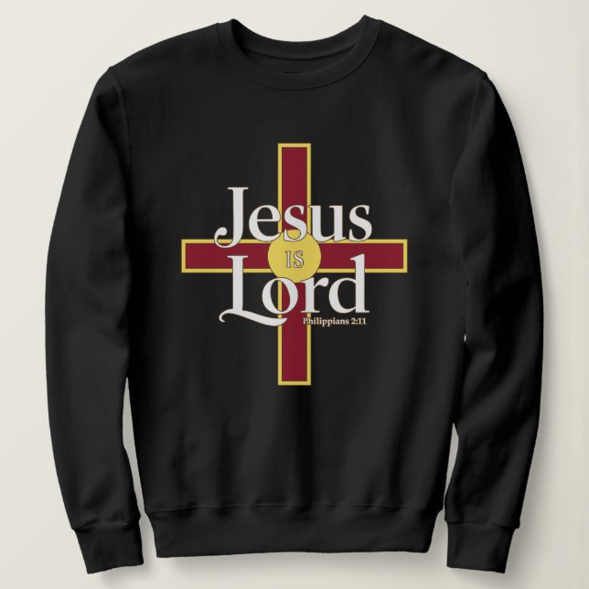 Christian Cross Tee, Jesus Is Lord Scripture T Shirt (Design framsida)