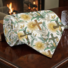 Christian Crosses with Doves Custom Necktie Slips