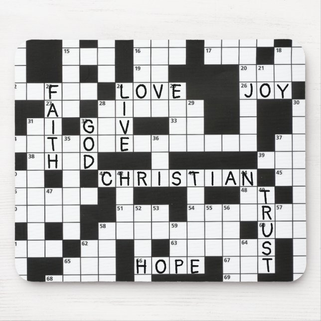 Christian Crossword Puzzle Mönster Musmatta (Framsidan)