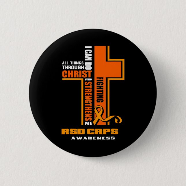 Christian CRPS Warrior Fighter RSD CRPS Awareness Knapp (Framsida)