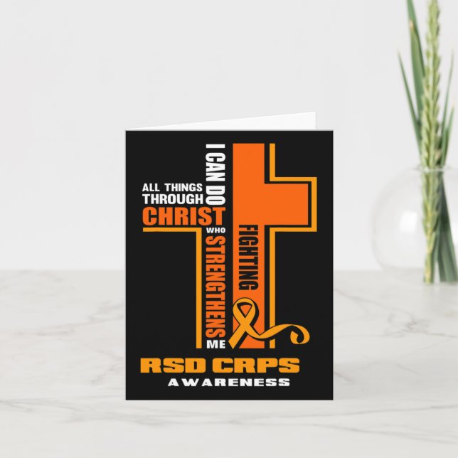 Christian Crps Warrior Fighter RSD Crps Awareness Kort (Framsida)