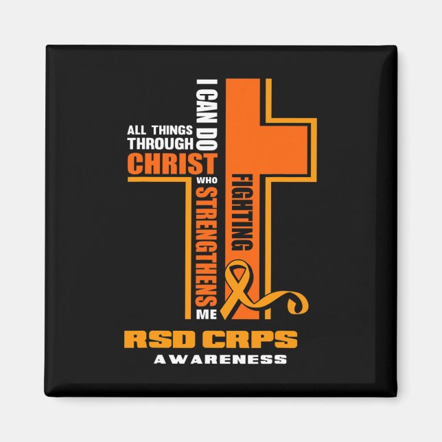 Christian Crps Warrior Fighter RSD Crps Awareness Magnet (Framsidan)