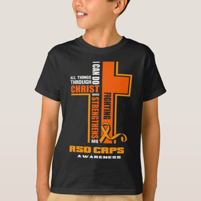 Christian Crps Warrior Fighter RSD Crps Awareness T Shirt (Framsida)