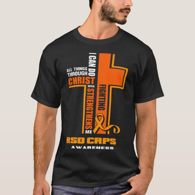 Christian Crps Warrior Fighter RSD Crps Awareness T Shirt (Framsida)
