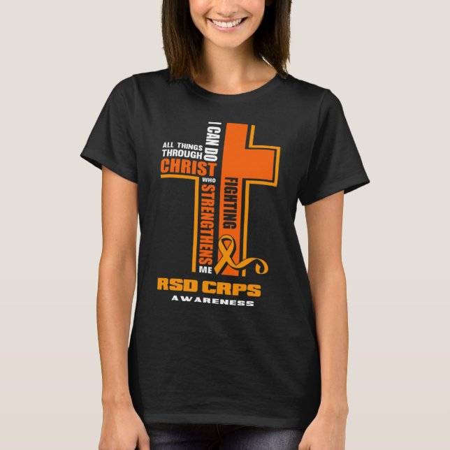 Christian Crps Warrior Fighter RSD Crps Awareness T Shirt (Framsida)