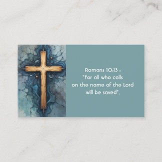 Christian Crucifix Kor Evangelism Card Visitkort