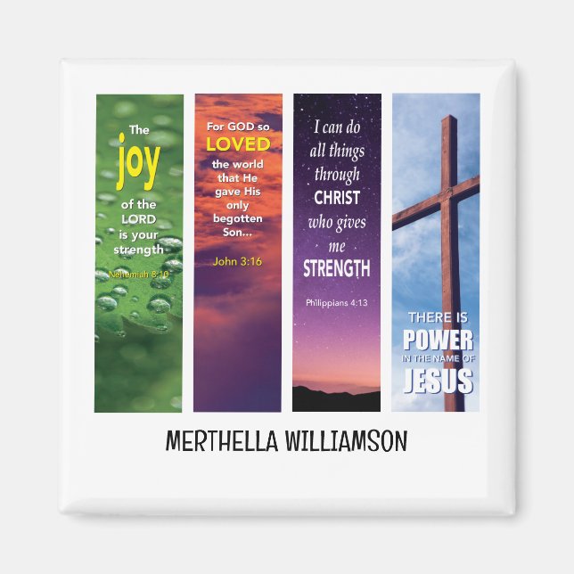 Christian Custom Name BIBLE MEDICATION Magnet (Framsidan)