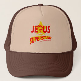 Christian Custom Trucker Cap Jesus is my Superstar Keps
