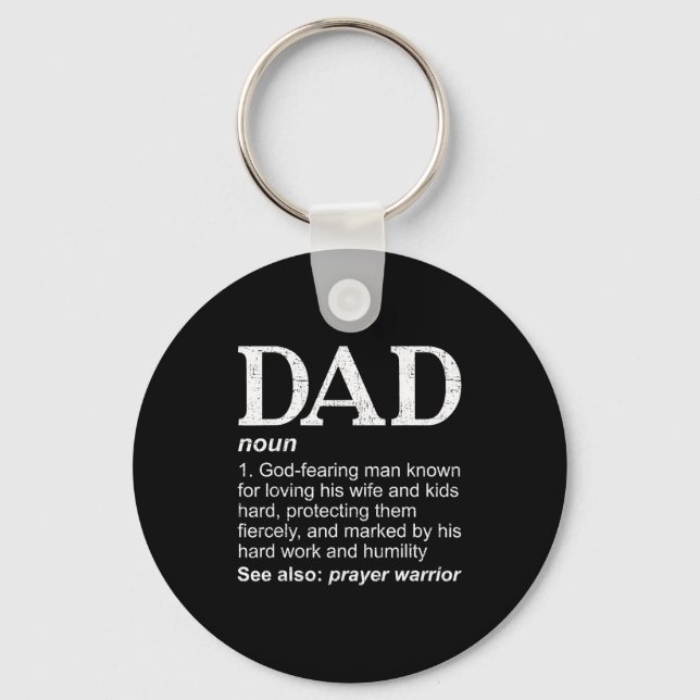Christian Dad Definition Fathers Day Dad  Nyckelring (Framsida)