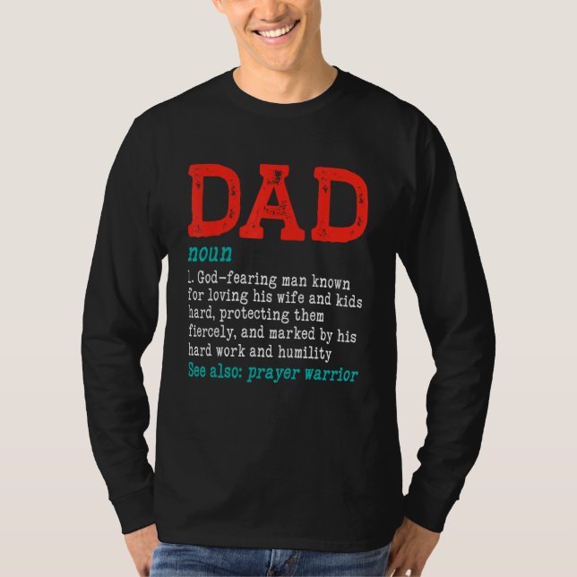 Christian Dad  Father s Day Daddy From Son Daughte T Shirt (Framsida)