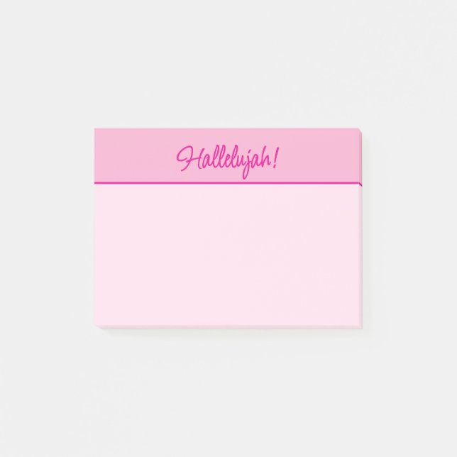 Christian Dam Rosa Hallelujah Minimalist Post-it Block (Framsida)