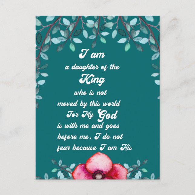 Christian DDotter till den kristna Kung  Vykort (Framsida)