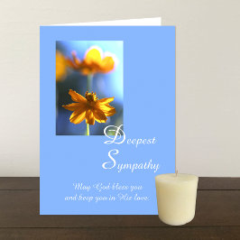 Christian Deepest Sympathy Flower Card Kort