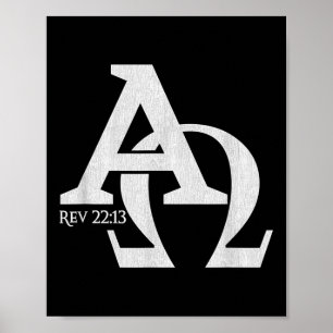Christian Design - Alfa och Omega - den grekiska t Poster