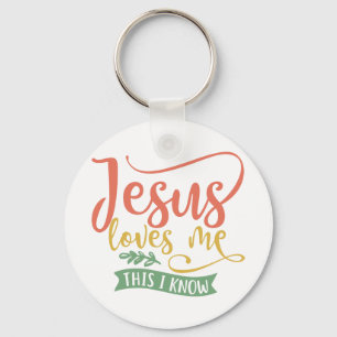 Christian Design Jesus Kärlek mig. Jag vet Nyckelring