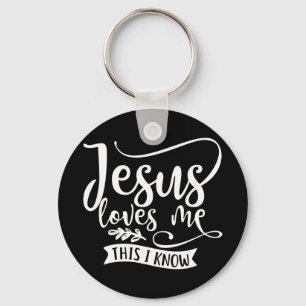 Christian Design Jesus Kärlek mig. Jag vet Nyckelring