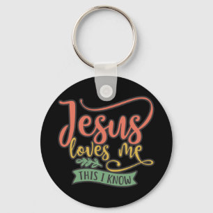 Christian Design Jesus Kärlek mig. Jag vet Nyckelring