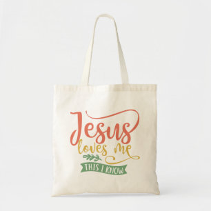 Christian Design Jesus Kärlek mig. Jag vet Tygkasse