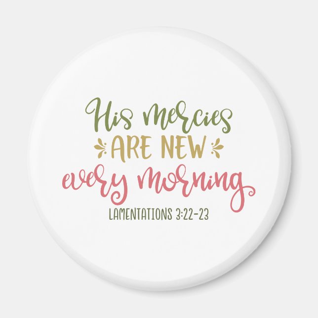 Christian Design och hans meriter är nya varje mor Magnet (Framsidan)