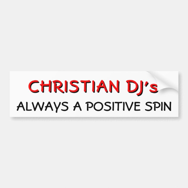Christian DJ's Alltid en positiv centrifugering Bildekal (Framsidan)