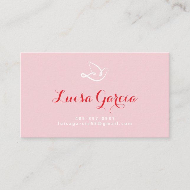 Christian Dove Logotyp | Holy Spirit Tro Design Visitkort (Framsida)