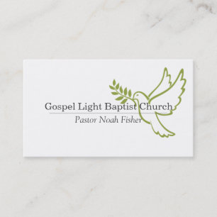 Christian Dove Pastor Christianity Card Visitkort