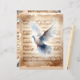 Christian Dove Vintage Scrapbook Papper