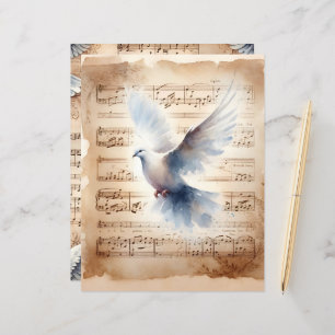Christian Dove Vintage Scrapbook Papper
