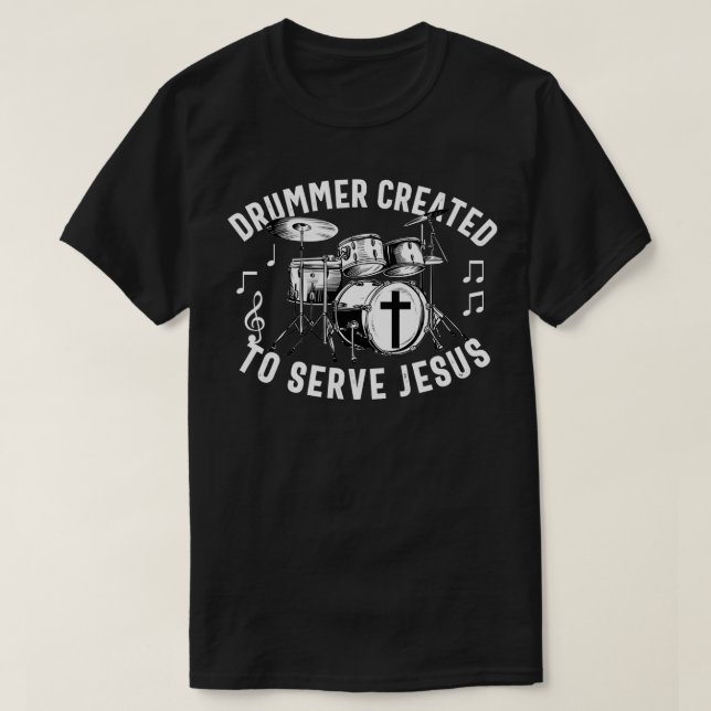Christian Drummer Drum Player Stick Manar Jesus Wo T Shirt (Design framsida)