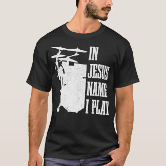 Christian Drummer Drum Sticks Drumming för Jesus T Shirt