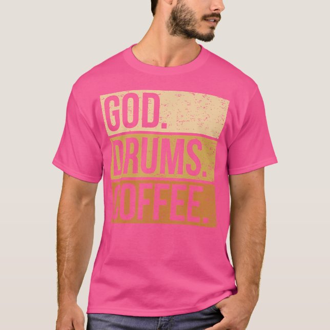 Christian Drummer Drumming Percussion I Gud Drums T Shirt (Framsida)