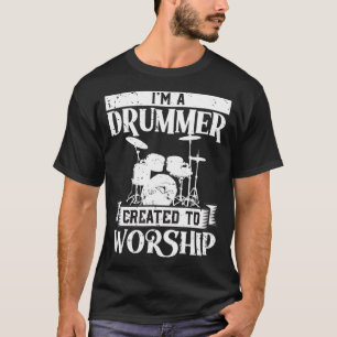 Christian Drummer Gift Idea för Drummers WHO Sten T Shirt