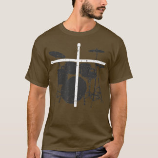 Christian Drummer Jesus Kristus Drum Sticks Kor T Shirt
