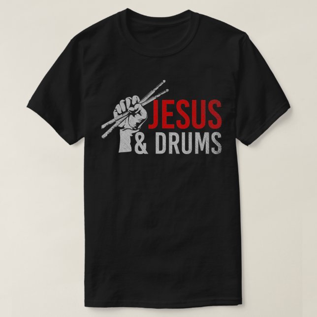 Christian Drummer Savior Devo Drums Christianity J T Shirt (Design framsida)