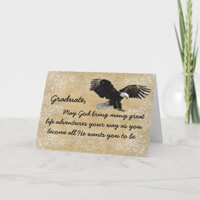 Christian Eagle Student Greeting Card Kort (Framsida)