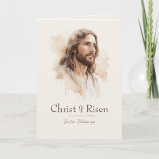 Christian Easter Card Christ is Risen Blessing Helgkort