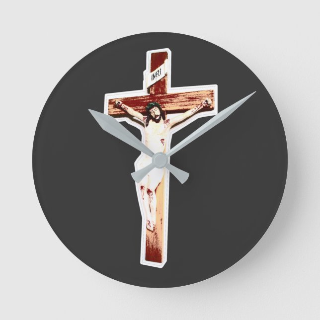 Christian emblem Kristus Rund Klocka (Framsida)