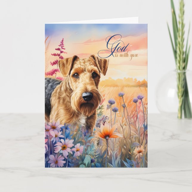 Christian Encouragement Airedale Terrier Hund Kort (Framsida)