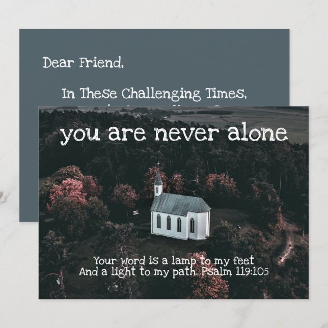 Christian Encouragement Friend Card Inbjudningar (Fram/baksida)