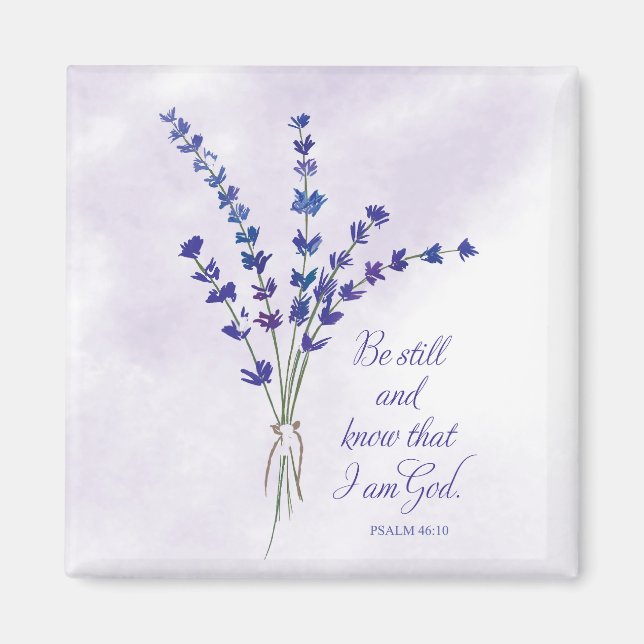 Christian Encouragement Lavender med Scripture Magnet (Framsidan)