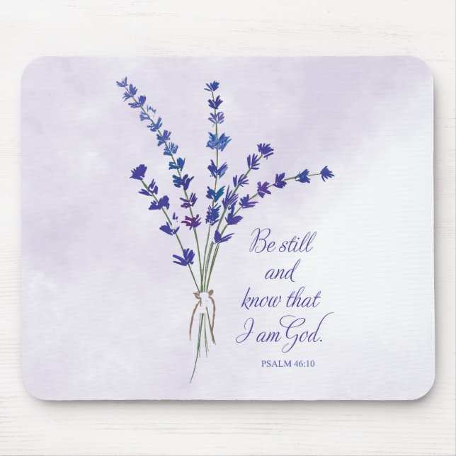 Christian Encouragement Lavender med Scripture Musmatta (Framsidan)