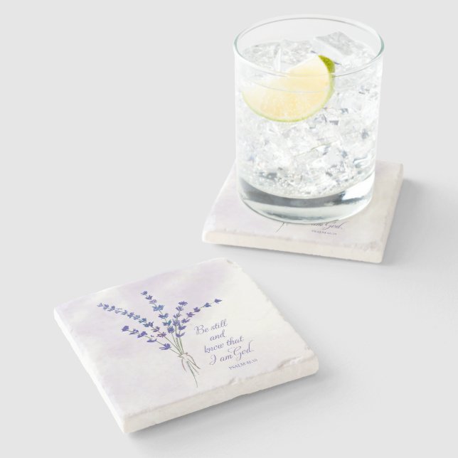 Christian Encouragement Lavender med Scripture Stenunderlägg (Sidan)