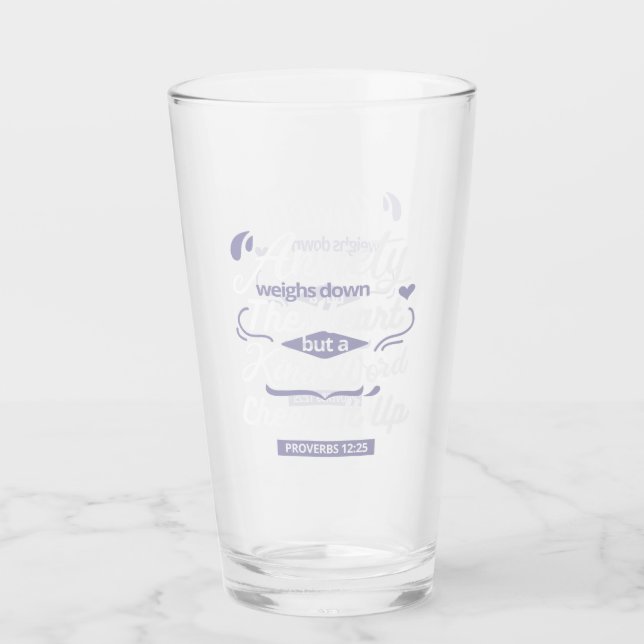 Christian Encouragement Quote – Anxiety & Kindness Glaskopp (Framsida)